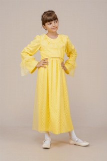 Young Girl Sleeves Pleated All-Down Dress 100352549