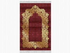 Home Product - Sultani Velvet Prayer Rug Red 100260450 - Turkey