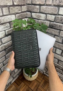 Briefcase & Laptop Bag - Guard Embroidery Patterned Green Clutch Bag 100346189 - Turkey
