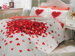 Bedding - طقم غطاء لحاف مزدوج من جوانا أحمر 100260214 - Turkey