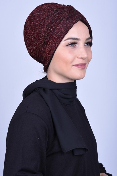 Silvery Bamboo Bonnet Claret Red 100285584