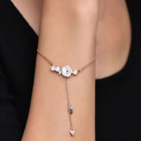 Jewelry & Watches - Snowdrop Flower Zircon Stone Silver Bracelet Rose 100349878 - Turkey