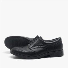 Rakerplus Titan Matte Black Lace up School Young Men's Shoes 100278734