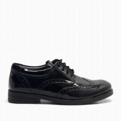 Rakerplus Titan Classic Patent Leather Lace Boy's School Shoes 100278500