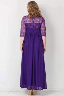 Plus Size Chiffon Lycra Long Evening Dress 100276154