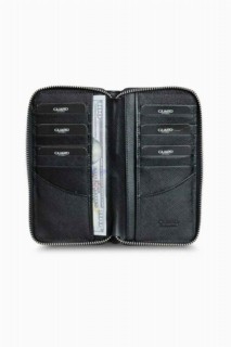 Guard Black Saffiano Zippered Portfolio Wallet 100345222