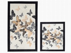 Other Accessories - Elit Lux Lot de 2 tapis de bain rectangulaires Butterfly Gold 100329357 - Turkey