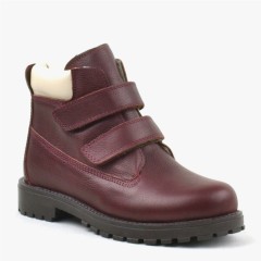 Boots - Neson Genuine Leather Red Kids Boots 100352496 - Turkey