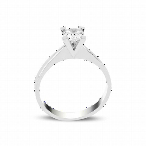 Rings - Solitaire Classic Silver Ring 100346922 - Turkey