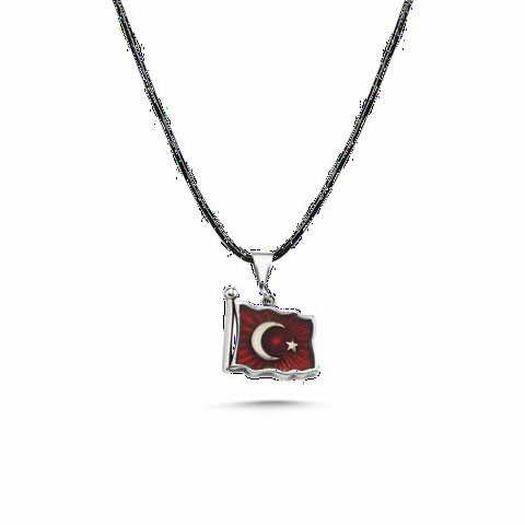 Turkish Flag Silver Necklace 100348844