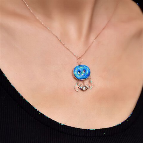 Necklaces - قلادة فضية موديل آشوري بحجر الزركون 100349922 - Turkey
