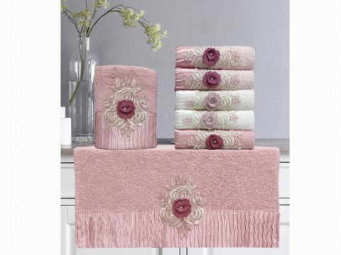 Dowry Towel - Serviette de toilette en coton de mariage 6 pièces 100332283 - Turkey