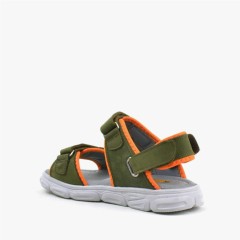 Wisps Genuine Leather Khaki-Orange Kids Sandals 100352450