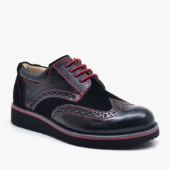 Boy Shoes - حذاء أكسفورد جلد لامع للأولاد من 100278553 - Turkey