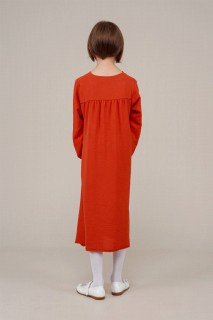 Young Girl Collar Ruffle Detailed Dress 100352517