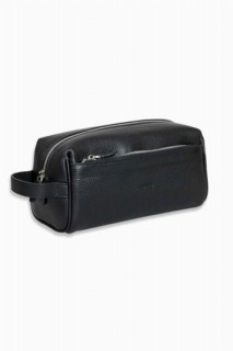 Guard Black Double Compartment Genuine Leather Unisex Handbag 100346162