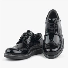 Boy Shoes - Hidra Chaussures d'école classiques à lacets en cuir verni pour garçons 100278531 - Turkey