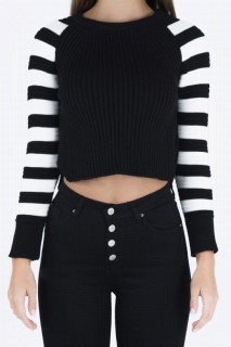 Women's Sleeves Striped Knitwear Sweater 100326268