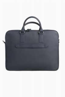Guard Navy Blue Large Size Leather Briefcase With Laptop Entry 100346328