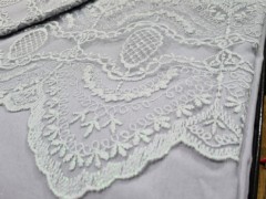 French Lace Eslem Dowry Duvet Cover Set Gray 100332445