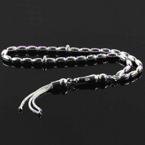 Rosary - Capsule Cut Silver Rosary 100349106 - Turkey