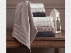 Bathroom - Rainbow Bath Towel 70x140 Cm Set of 4 Brown 100259681 - Turkey