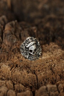 Silver Rings 925 - Skull Model Adjustable Men's Ring 100319326 - Turkey