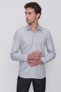 Men's Green Pearl Pattern Regular Fit Comfortable Cut Pocketless Shirt 100350839