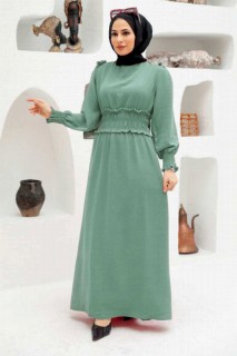 Clothes - Mintgrünes Hijab-Kleid 100339946 - Turkey