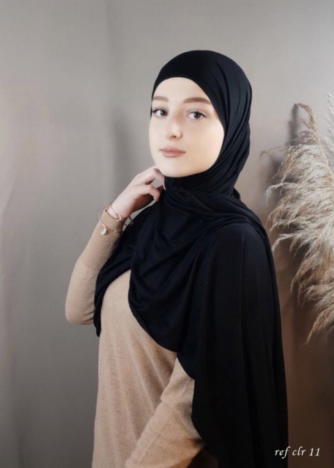 Woman Hijab & Scarf - جيرسي بريميوم - أونيكس - Turkey