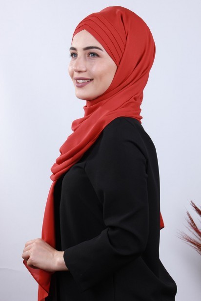 4 Draped Hijab Shawl Pomegranate Blossom 100285084