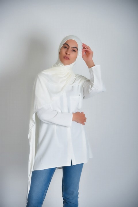 Cotton-Instant Shawl - حجاب القطن الجاهز 100255152 - Turkey